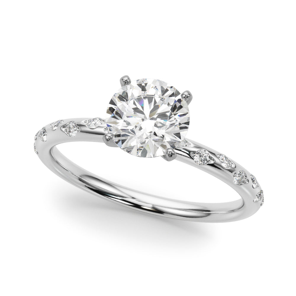 Blair Round Lab Grown Diamond Solitaire Engagement Ring IGI Certified-VIRABYANI